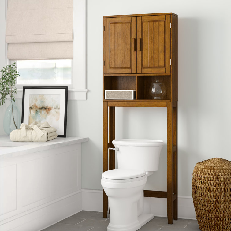 Oak Finish Over The Toilet Space Saver Bathroom Semis Online